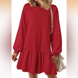 PRETTYGARDEN Womens Sweatshirt Casual Long Sleeve Crewneck Pullover Mini Dresses